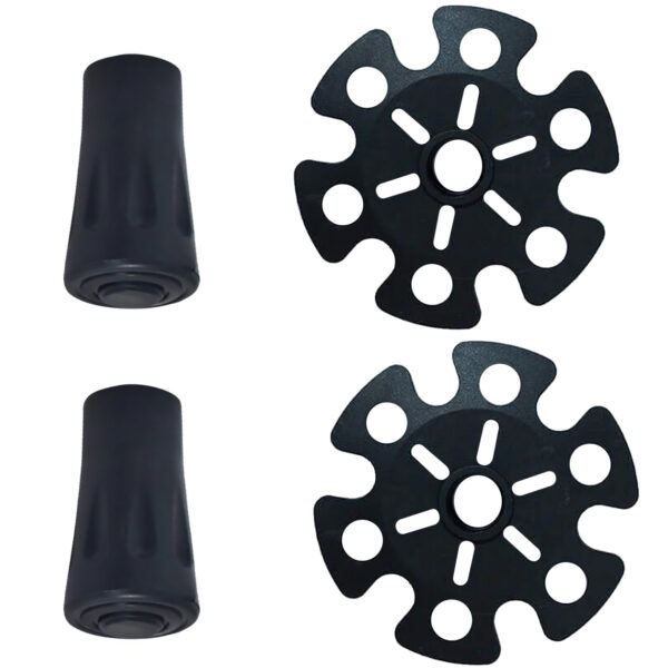 Trekking Pole Rubber Tips and Snow Baskets Combo