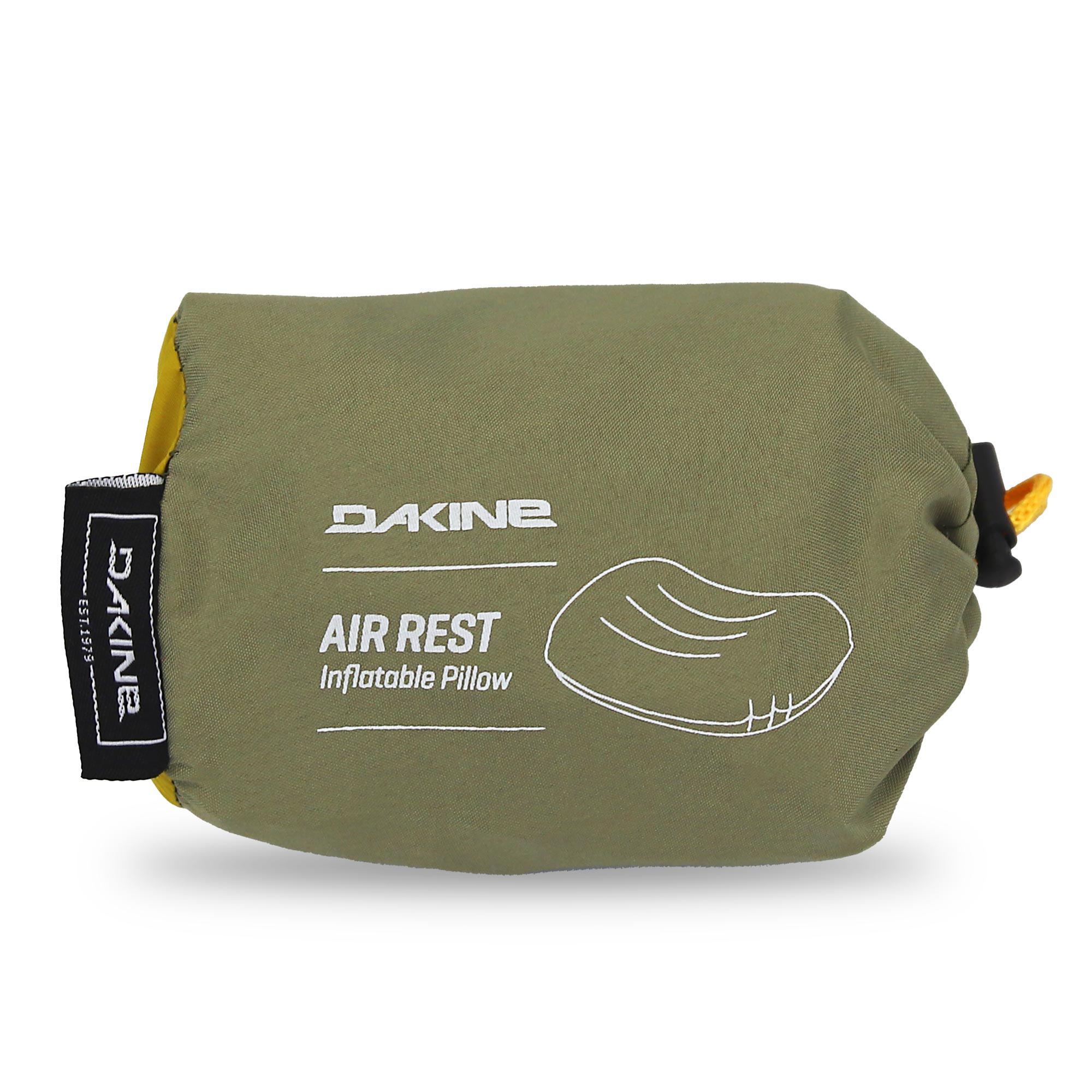 INFLATABLETRAVELPILLOW-UTILITYGREEN-810159360838_DKINFLPLWGRN_UTILITYGREEN_CMP_DETAIL2 Dakine Camp Furniture Inflatable Pillow Utility Green